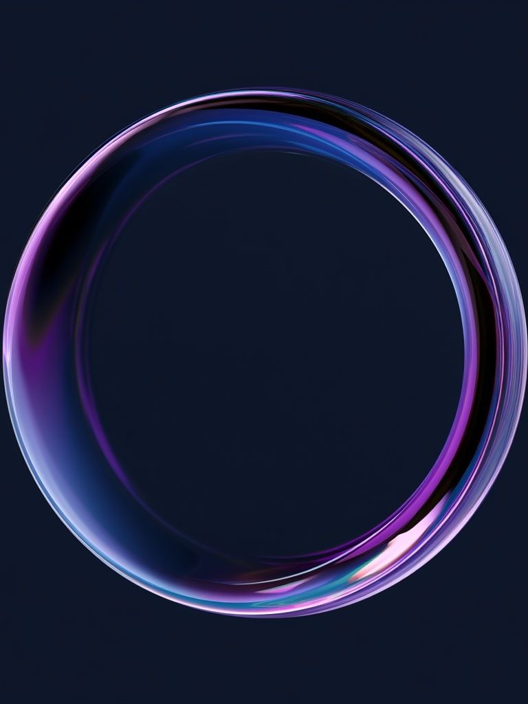 Neon Glass Ring Abstract Poster. poster detail