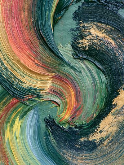 Emerald Swirl Abstract Print. poster print