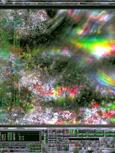 Glitch Prism Abstract Poster. poster print
