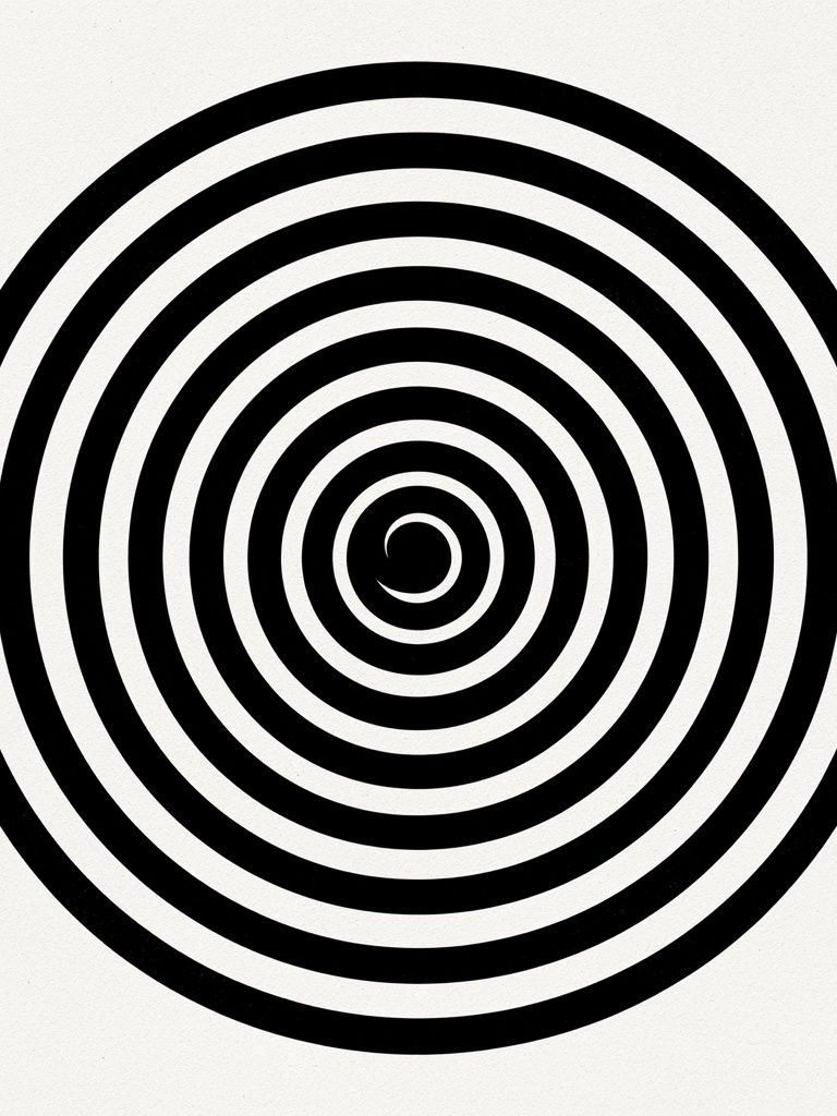Black Spiral Optical Poster. poster — abstract art