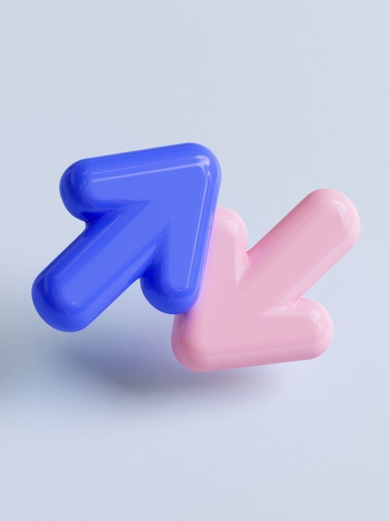 Pastel Arrow Duo Abstract Print. poster — abstract art