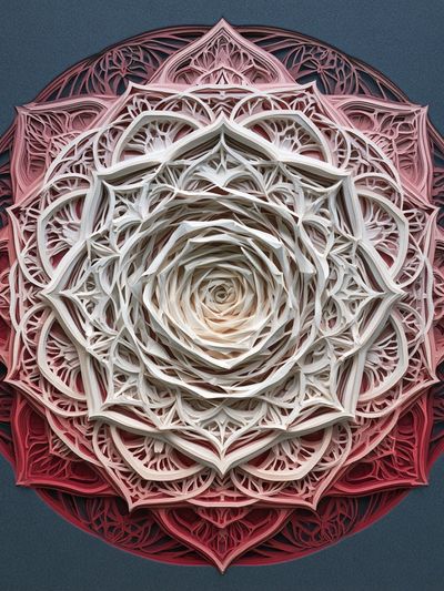 Rose Mandala Abstract Poster. poster