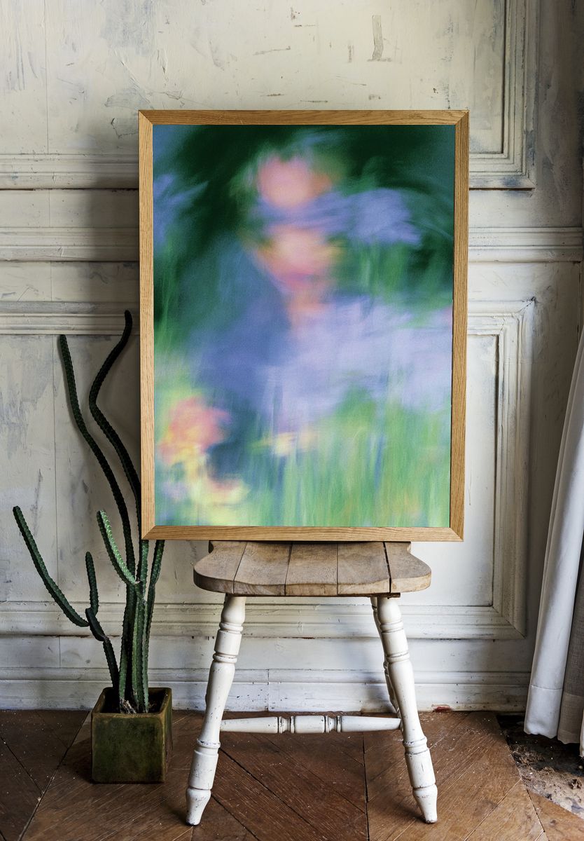 Dreamy Floral Blur Abstract Print. — room view 1
