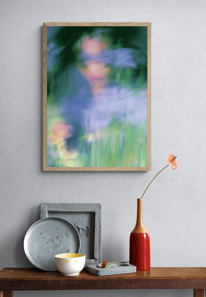 Dreamy Floral Blur Abstract Print. — room view 3