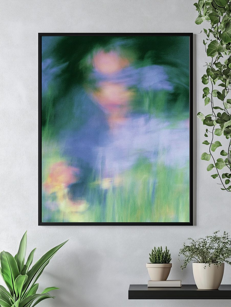 Dreamy Floral Blur Abstract Print. — room view 4