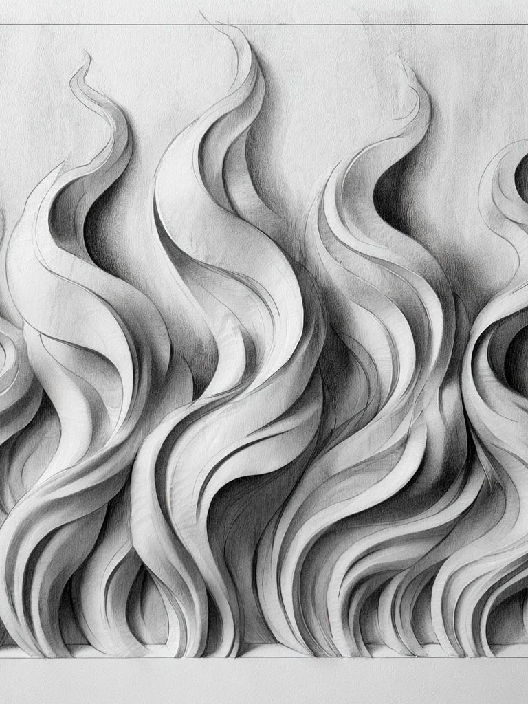 Flowing Monochrome Abstract Poster. poster — abstract art