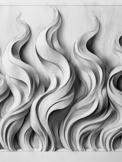 Flowing Monochrome Abstract Poster. poster