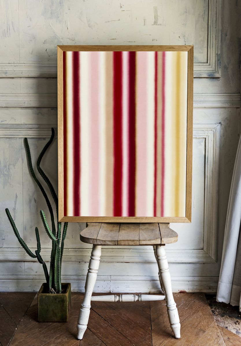 Soft Vertical Stripes Abstract Poster. room preview