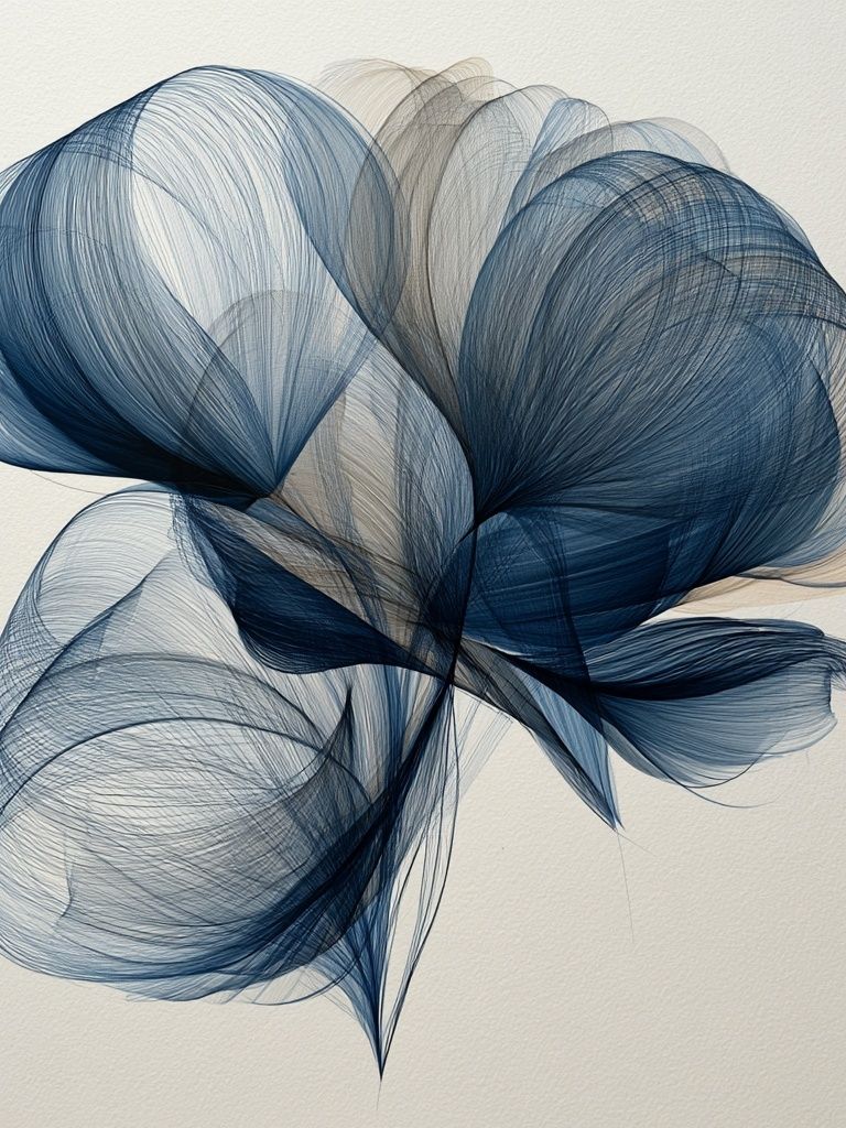 Blue Flow Abstract Poster. poster — abstract art