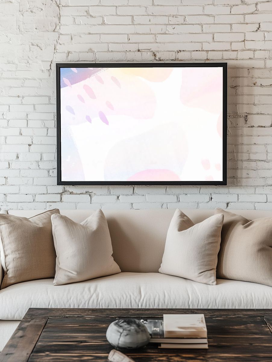 Pastel memphis patterned background. — room view 1