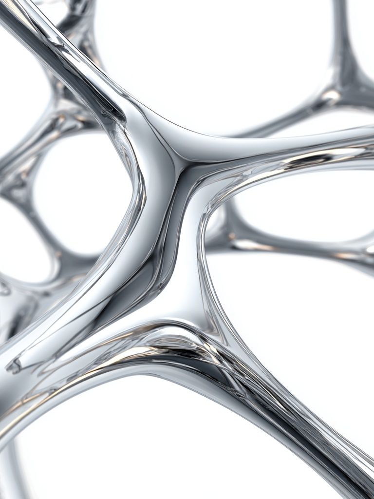 Chrome Cellular Abstract Poster. poster — abstract art