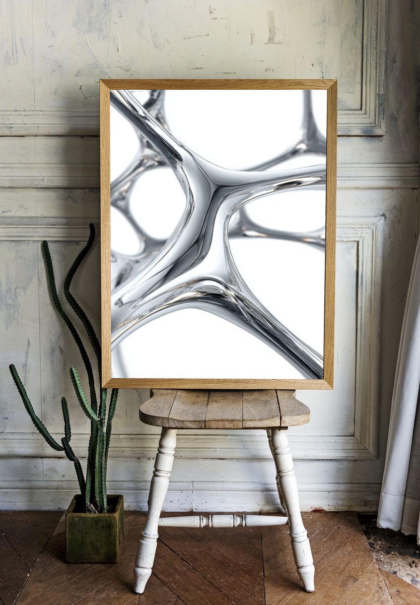 Chrome Cellular Abstract Poster. — room view 1