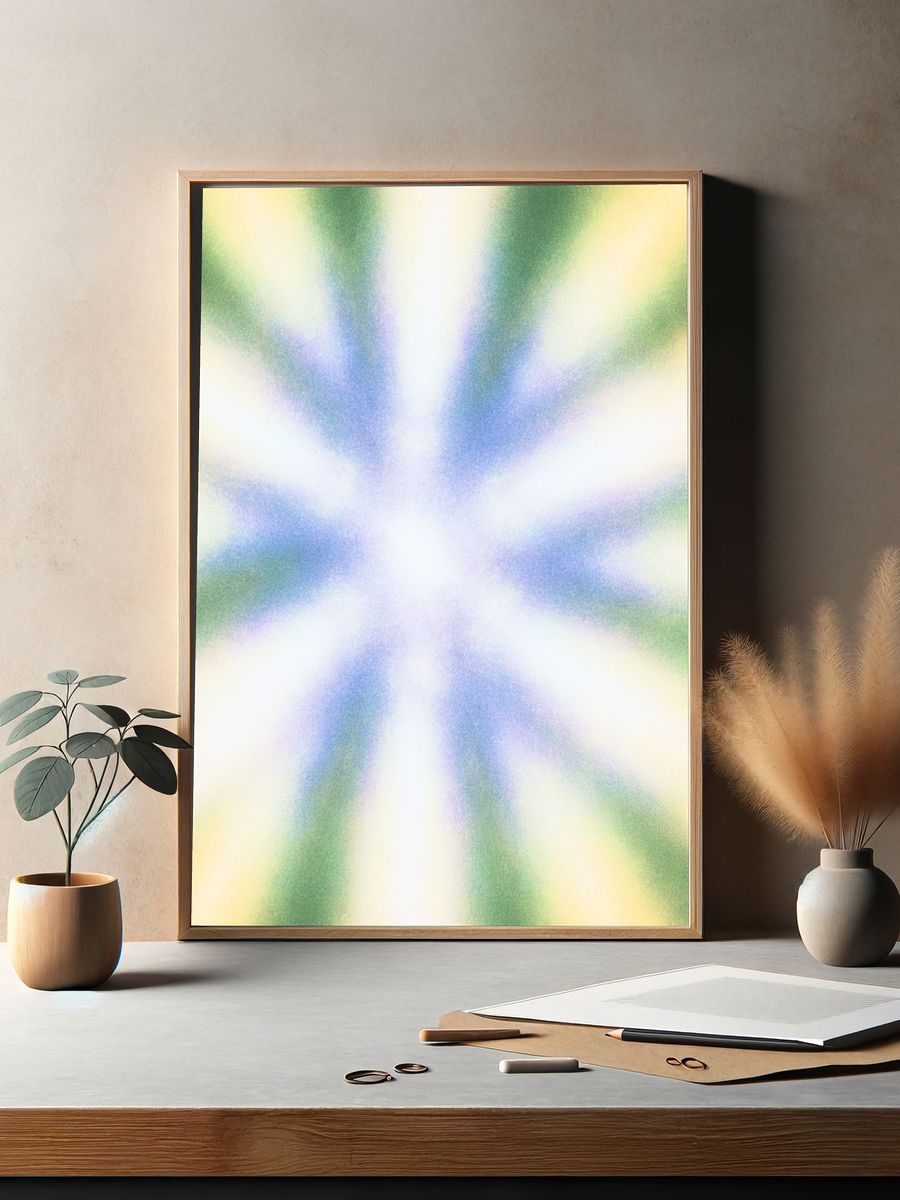Pastel Radiance Abstract Poster. — room view 2