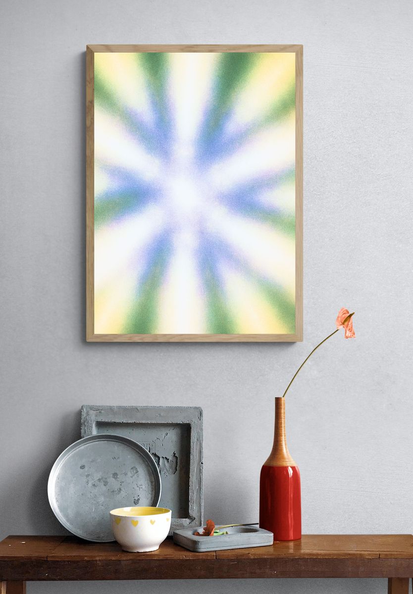 Pastel Radiance Abstract Poster. — room view 3