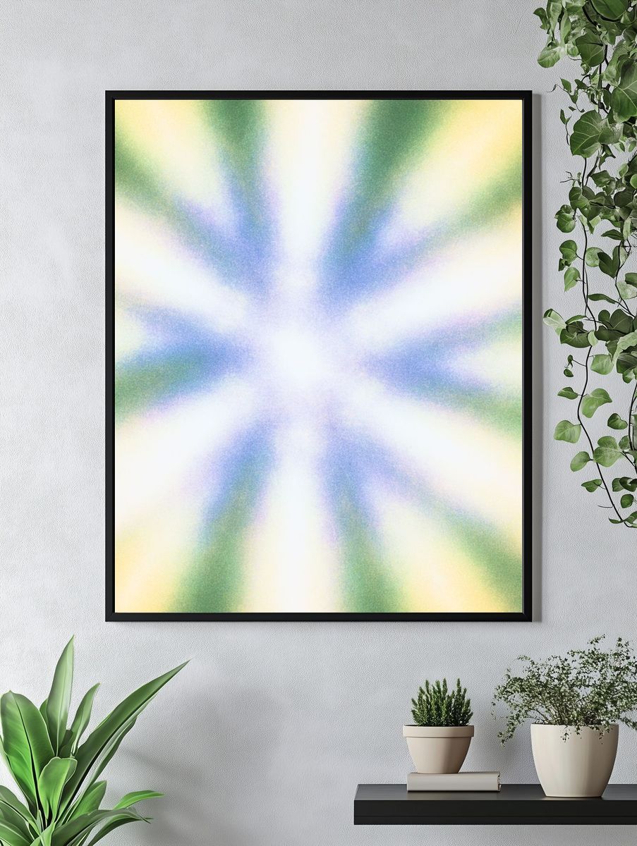 Pastel Radiance Abstract Poster. — room view 4