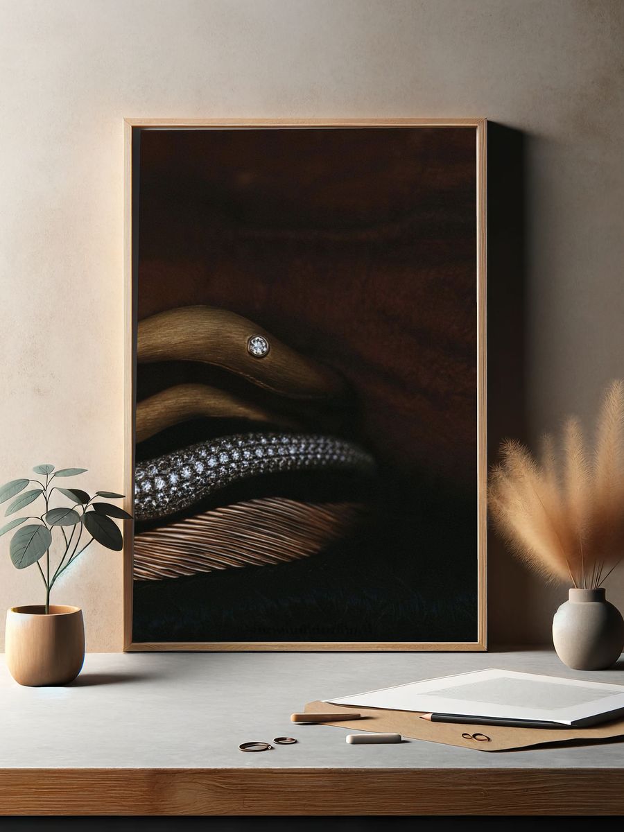 Abstract Metallic Texture Poster. — room view 2