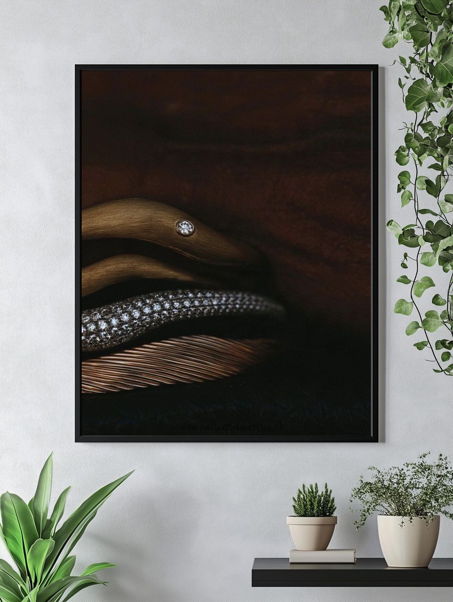 Abstract Metallic Texture Poster. — room view 4