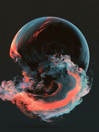 Cosmic Swirl Abstract Poster.
