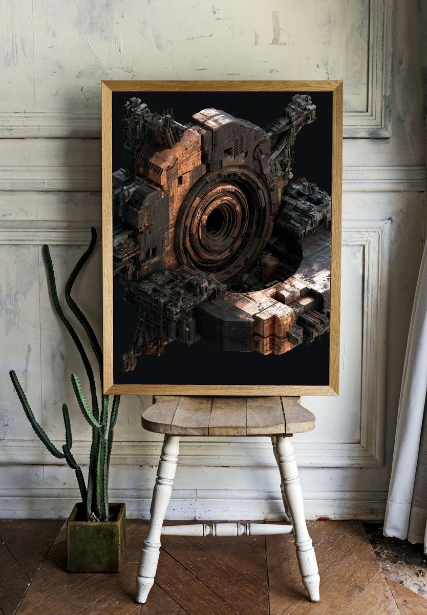 Industrial Core Abstract Poster. room preview