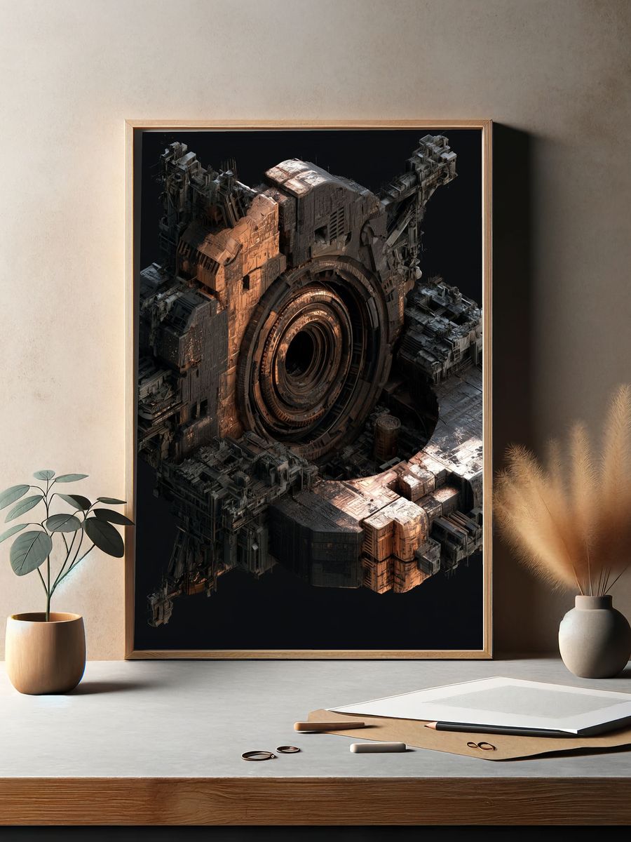 Industrial Core Abstract Poster. — room view 2