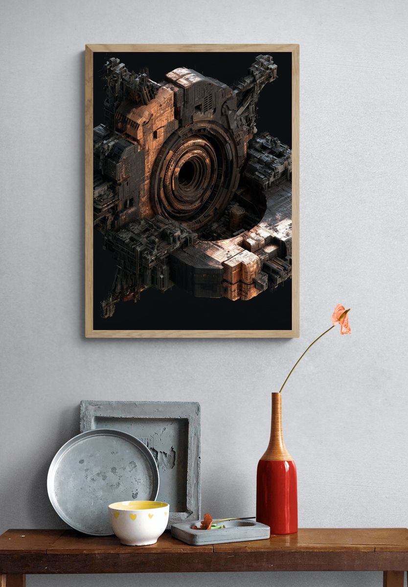 Industrial Core Abstract Poster. — room view 3