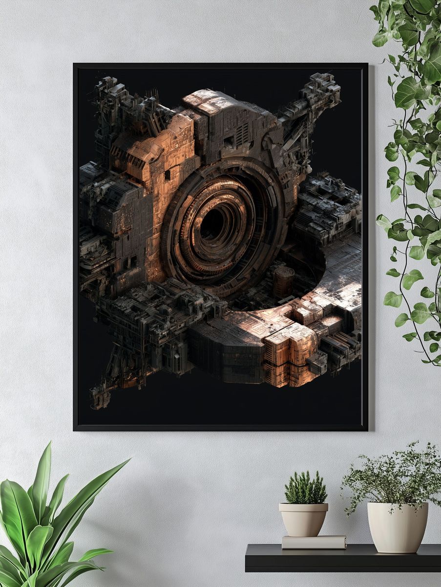 Industrial Core Abstract Poster. — room view 4