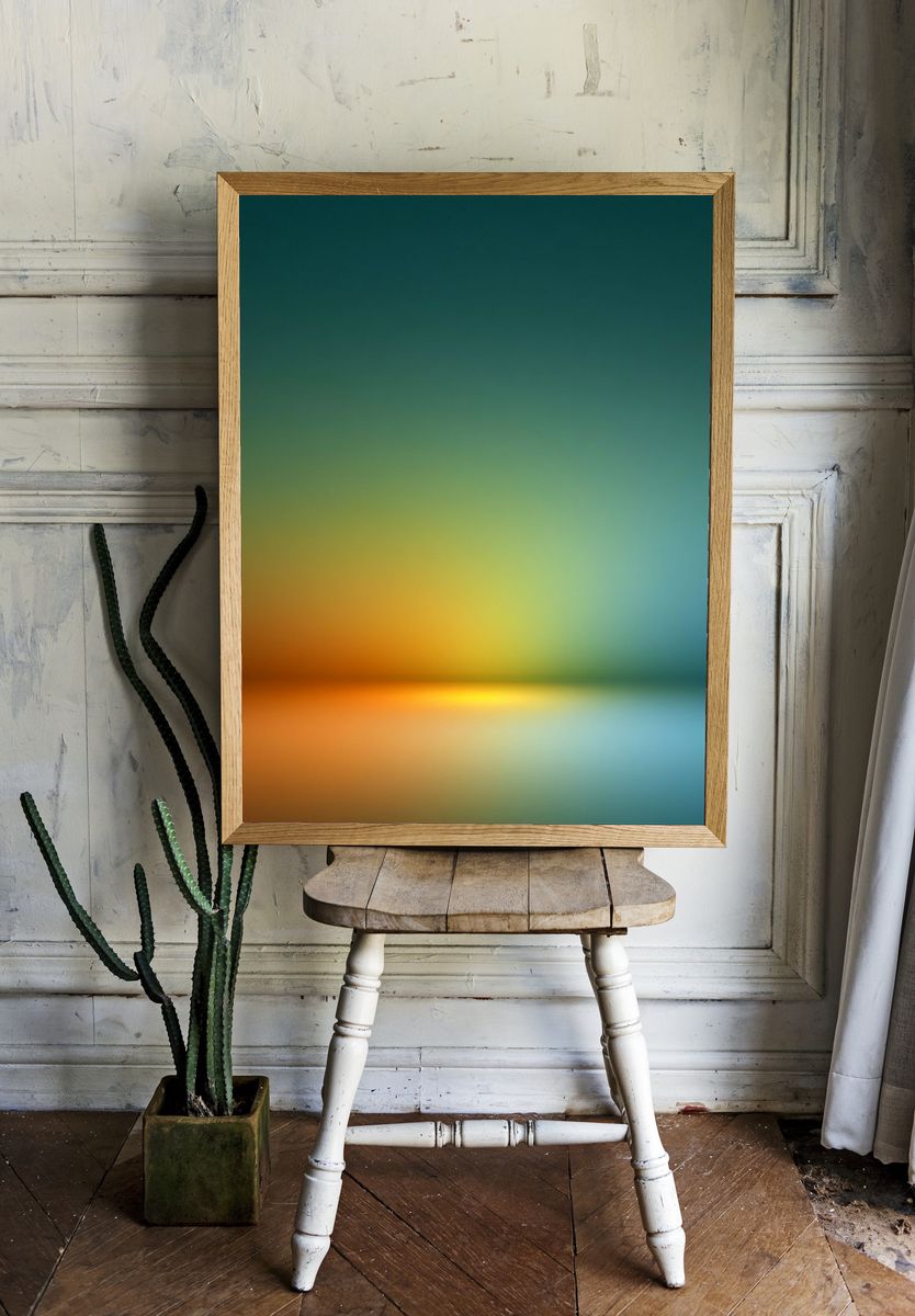 Aurora Glow Abstract Poster. — room view 1