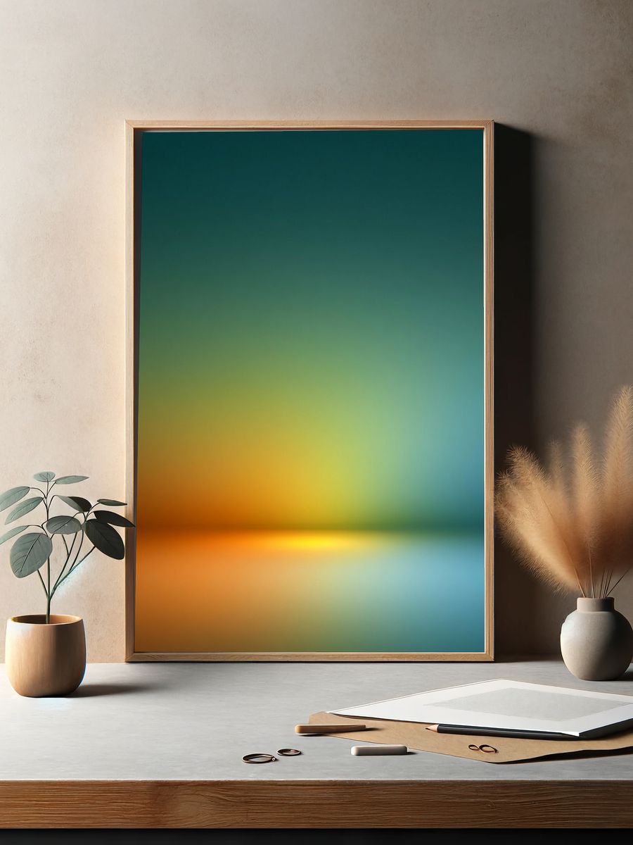 Aurora Glow Abstract Poster. — room view 2