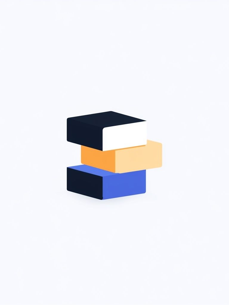 Stacked Blocks Abstract Poster. poster — abstract art