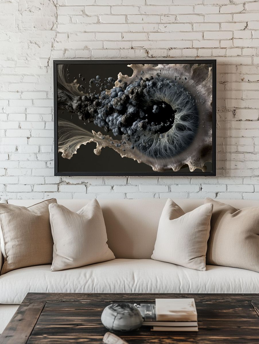 Nebula Drift Abstract Print. — room view 1