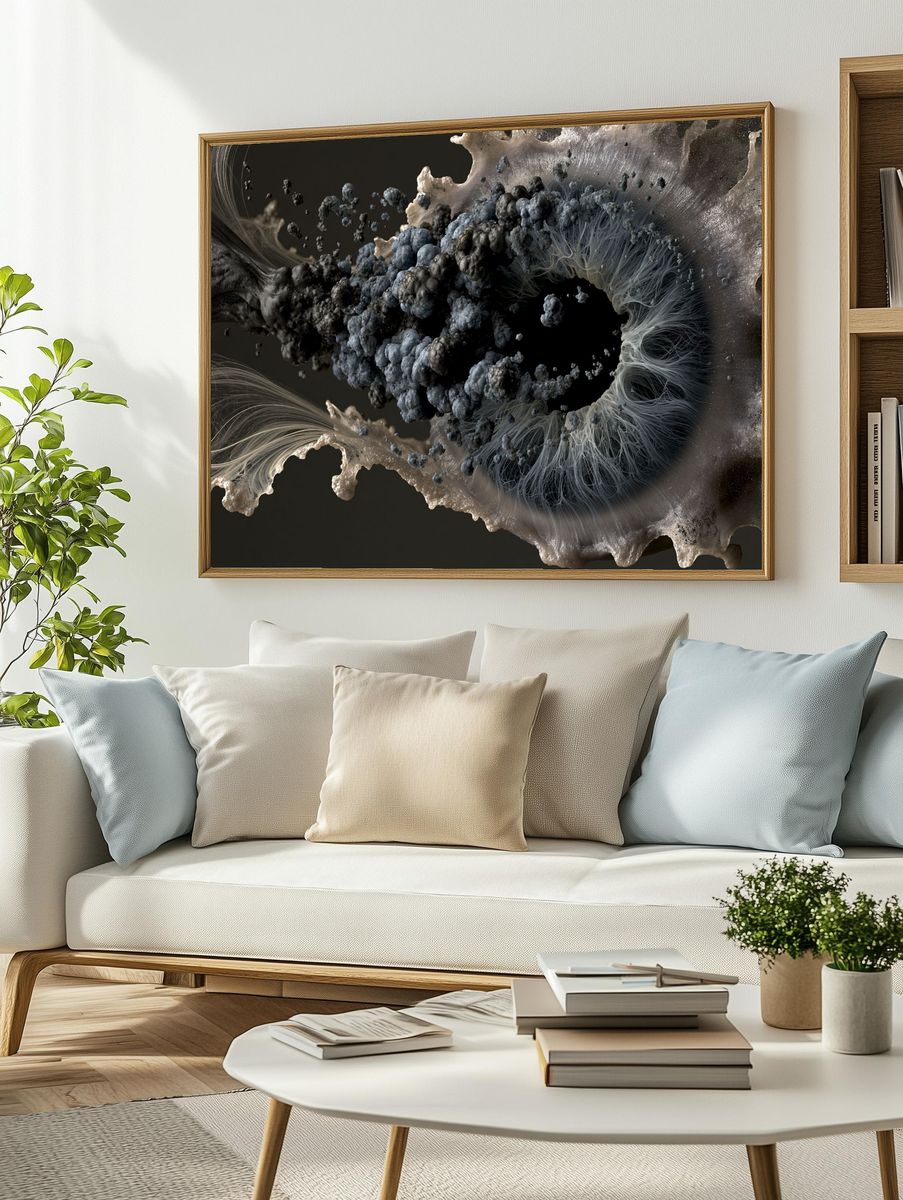 Nebula Drift Abstract Print. — room view 2