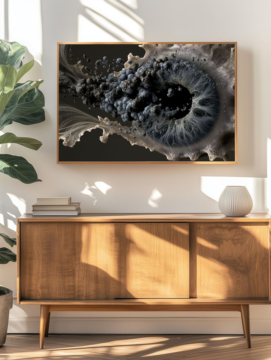 Nebula Drift Abstract Print. — room view 3