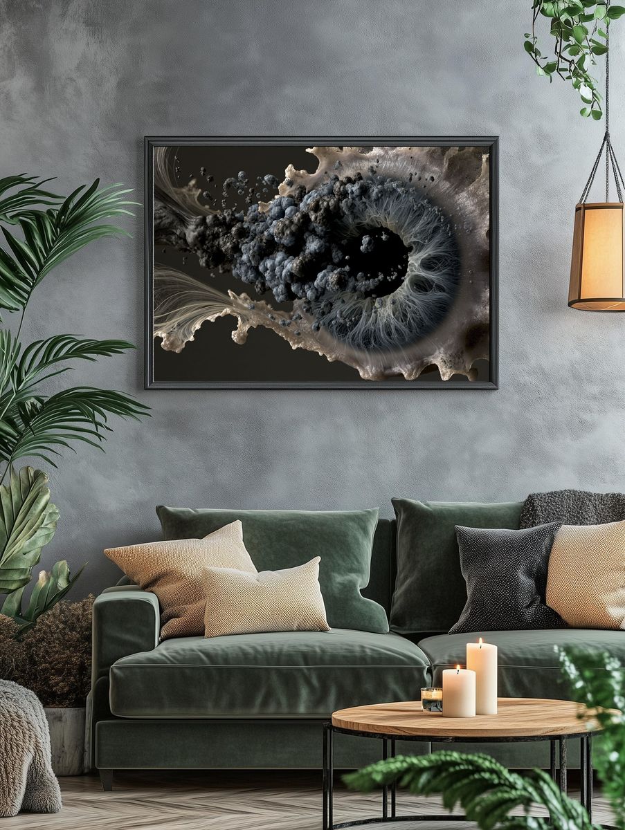 Nebula Drift Abstract Print. — room view 4