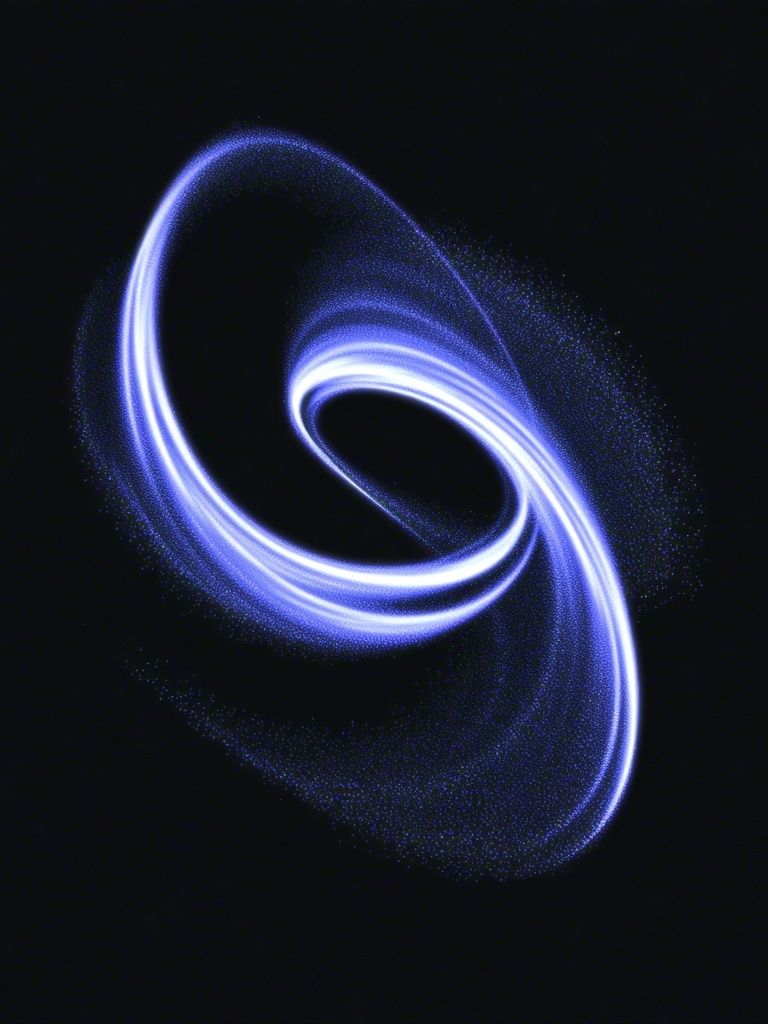 Electric Blue Orbital Abstract Poster. poster — abstract art