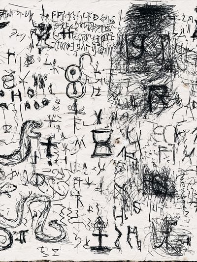 Abstract Scribble Symbols Poster. poster