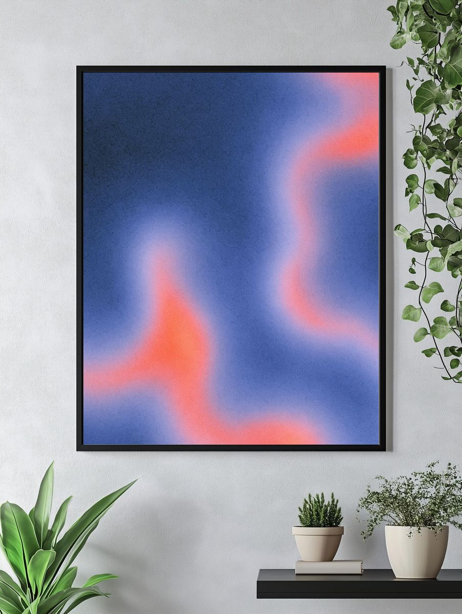 Neon Drift Abstract Poster. — room view 4