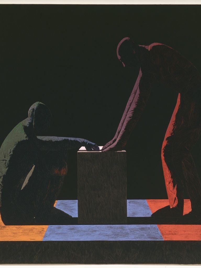 Abstract Chess Duel Poster. poster detail