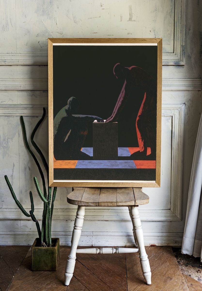 Abstract Chess Duel Poster. — room view 1