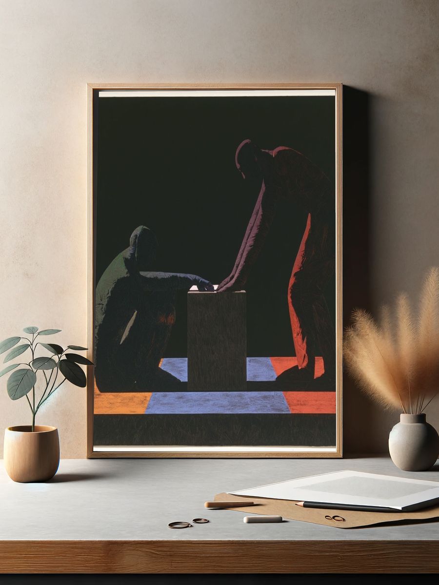 Abstract Chess Duel Poster. — room view 2