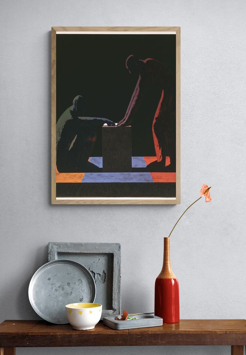 Abstract Chess Duel Poster. — room view 3