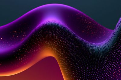 Neon Wave Abstract Poster.