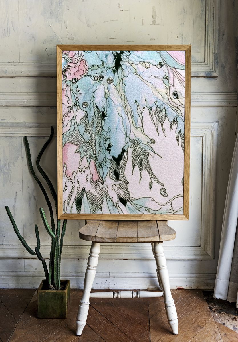 Pastel Dreamscape Abstract Poster. room preview