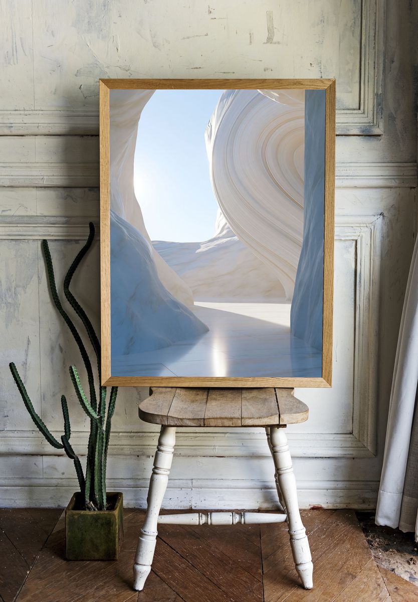 Sculpted Canyon Light Poster. room preview