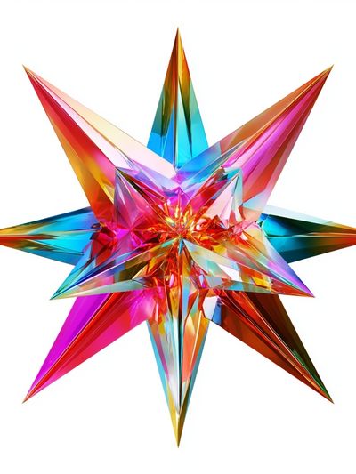 Prismatic Starburst Abstract Poster.