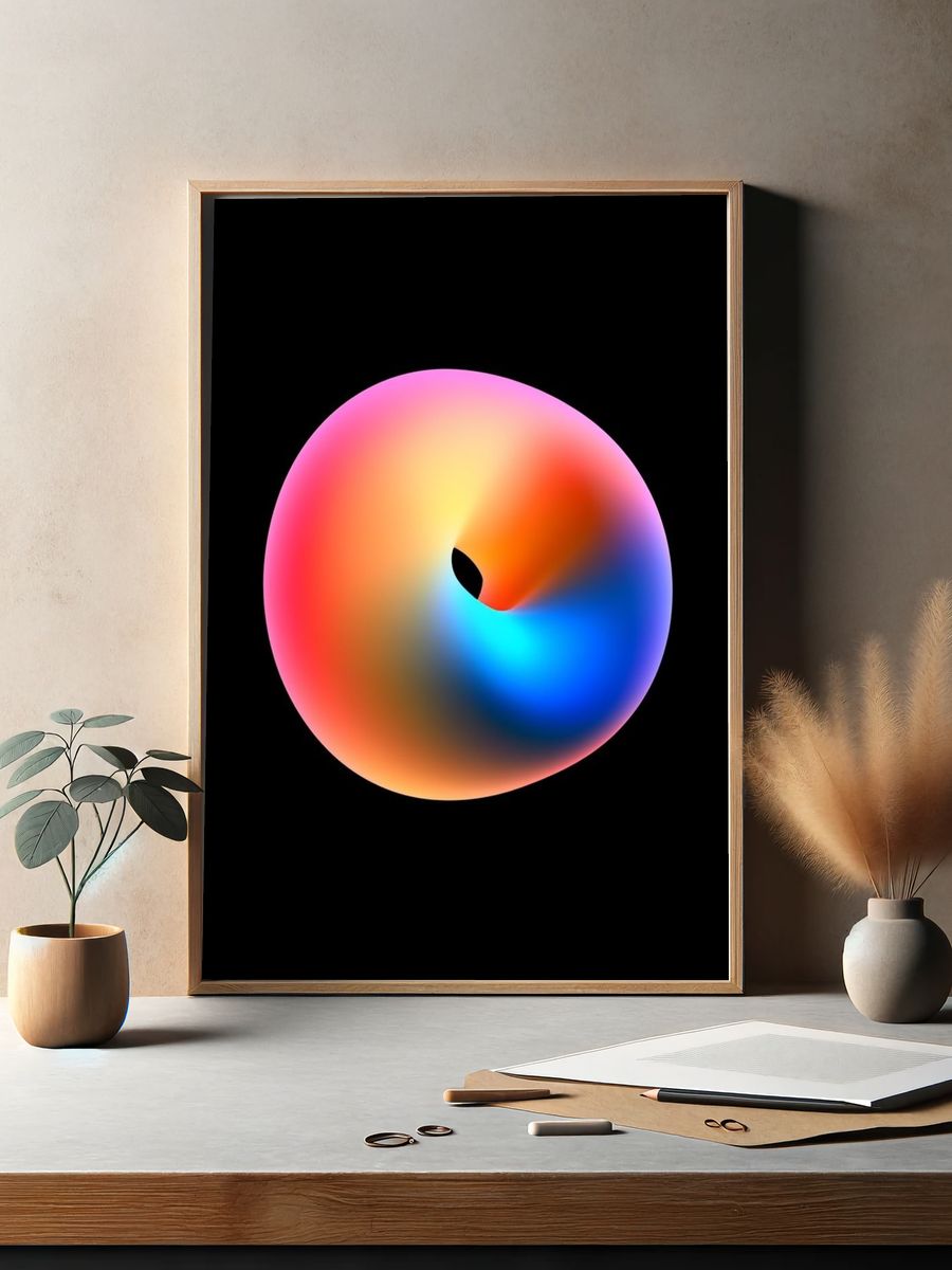 Color Spiral Abstract Poster. — room view 2