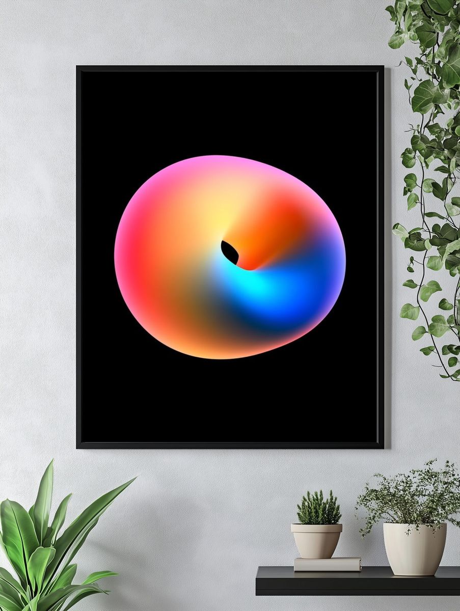 Color Spiral Abstract Poster. — room view 4