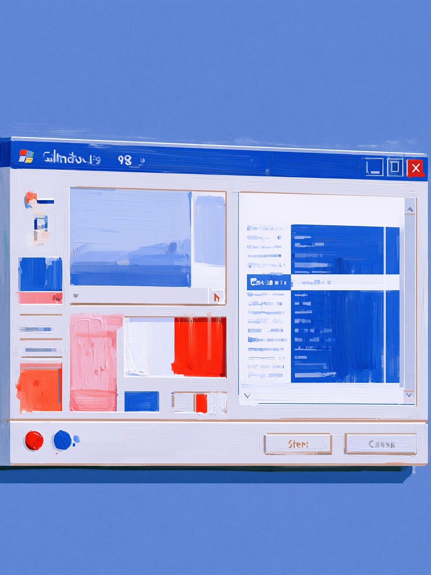 Windows 98 Interface Abstract Poster. poster detail