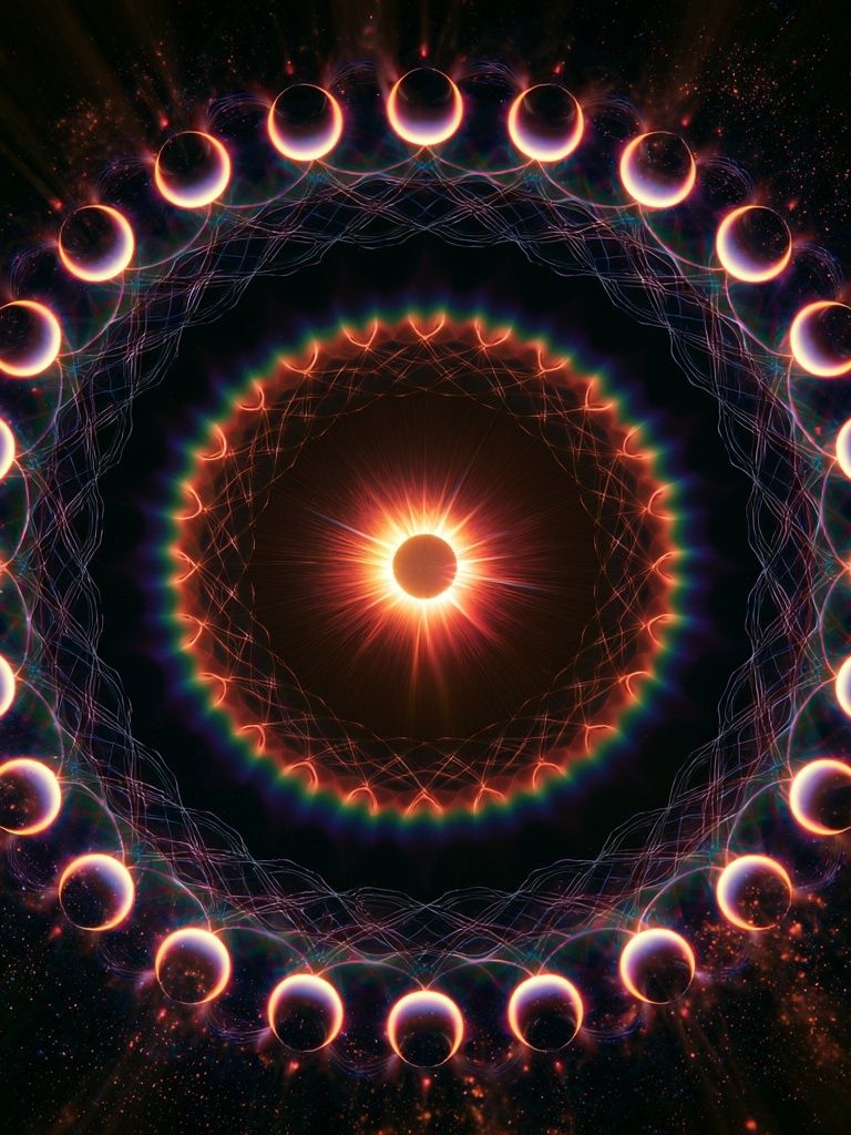 Solar Eclipse Mandala Poster. poster detail