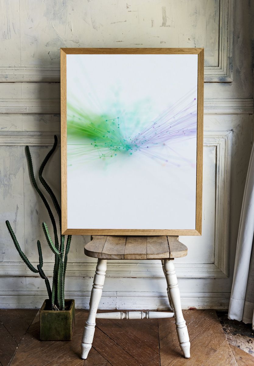 Pastel Fiber Abstract Poster. — room view 1