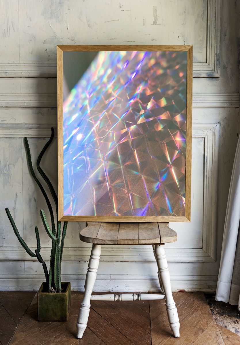 Iridescent Prism Texture Print. — room view 1